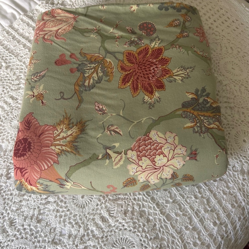 IKEA Nasselklocka Floral Duvet Cover Green Pink Botanical 218x218cm Full Queen
